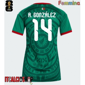 Messico Armando Gonzalez #14 Prima Maglia Femmina Mondiali 2026 Manica Corta